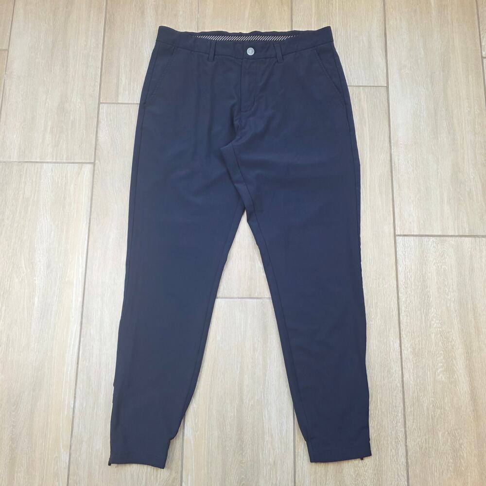 Primo Golf Jogger Pants Mens 34 Regular Navy Performance Stretch Ankle Zip Golf